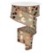 RG Ribbon: 1.5" Wired Leopard Print Ribbon with Glitter and Metallic Spots for Bows, Wreaths, Crafts, and Decorations (Light Beige, Copper, Gold, 1.5" x 10 Yards)